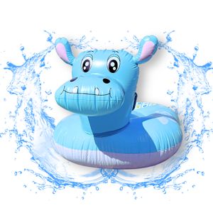 XXL Schwimmtier - Nilpferd 72 cm - Pool Tiere aufblasbar - Luftmatratze für Kinder - Pool Lufttiere - Badetier aufblasbar - Wassertiere aufblasbar