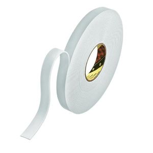 3M Scotch doppelseitiges Schaum-Klebeband 9515W, weiß Maße: 12 mm x 33 m, mit Polyethylen Schaumstoffträger (9515W12)