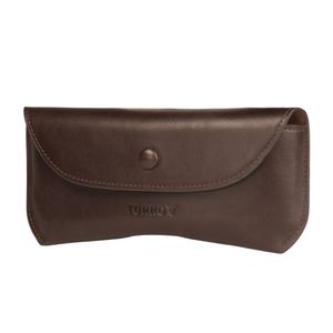 TORRO Leder-Sonnenbrillen-Etui / Brillenetui - Dunkelbraun