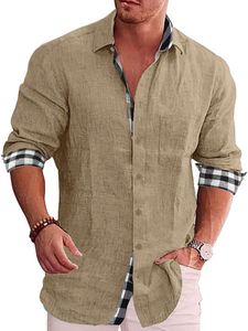 Männer Mit Taschen Bluse Weiche Kurzarm Hemden Bequemer Knopf Down Tops Funktionieren Khaki,Größe 5XL