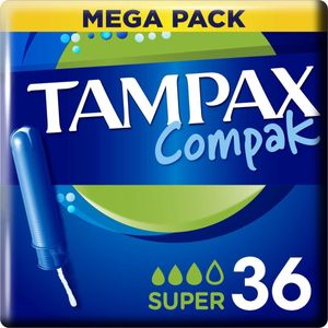 Tampax Compak Super - Tampony z wkładką - 36 sztuk