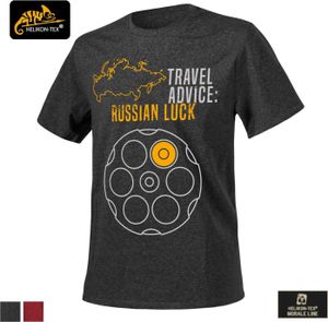 Helikon-Tex T-Shirt (Reisehinweis: Russisches Glück) – in mehreren Varianten erhältlich, Größe:S, Farbe:Melange Red
