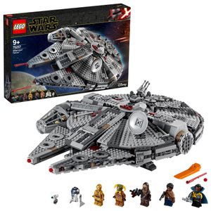 LEGO Star Wars Sokół Millennium, Zestaw Klocków Konstrukcyjnych dla Fanów Gwiezdnych Wojen z Minifigurkami, Zabawka dla Dziecka, Prezent dla 9-latka na Urodziny dla Chłopca i Dziewczynki, 75257