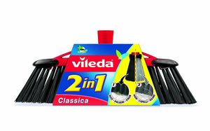 Vileda 2-in-1 Zimmerbesen Classica - ideal für die Aufnahme von Staub und Haaren