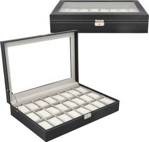 Korbi | Organizér na hodinky G12 - 24 hodinek - Šedý - Elegantní - Ochrana - Vysoká kvalita