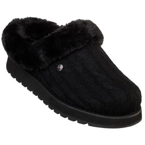 Skechers BOBS Dámské podšité pantofle KEEPSAKES ICE ANGEL Black