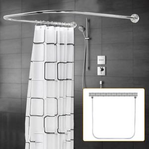 Sprchová tyč Teleskopická sprchová záclona Teleskopická nerezová svorka ve tvaru písmene U Koupelnová záclona Sprchová záclona Koupelna
