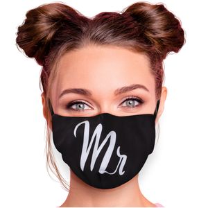 Mundschutz Nasenschutz Behelfs – Maske, waschbar, Filterfach, verstellbar, Motiv Mister Mr