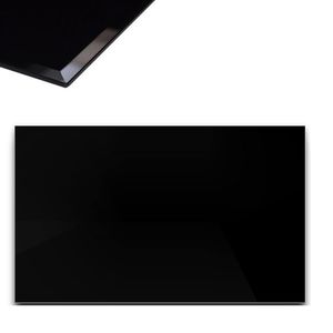 Glasplatte 115x65x0,6 cm mit Facettenschliff - schwarz