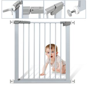 Jopassy Türschutzgitter 76-83cm Kinder Treppenschutzgitter Safety Gate Ohne Bohren Gitter Weiß