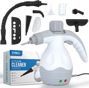 Strex Dampfreiniger Extra Leistungsstark - 1200W 4bar - Tragbar - All-in-One Multifunktions-Handdampfreiniger - Fleckenreiniger