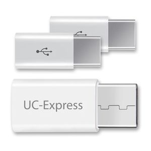 3x Micro USB Adapter USB C Typ C Stecker wandelt USB 2.0 Typ B zu USB 3.1 Typ C