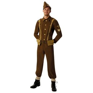 Bristol Novelty - "WW2 Soldier" Kostüm - Herren BN5330 (XL) (Dunkelgrün)
