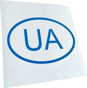 Kiwistar - Autoaufkleber - Ukraine UA Heckscheibe - Aufkleber für Auto Kfz Fahrrad, LKW, Truck Mofa