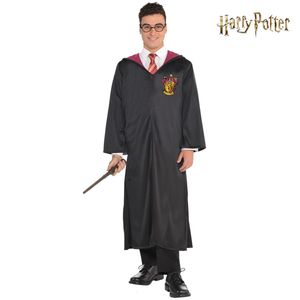 Harry Potter Kostüm "Gryffindor" Zauberer Kostüm Erwachsene | Umhang und Zauberstab Größe: L-XL