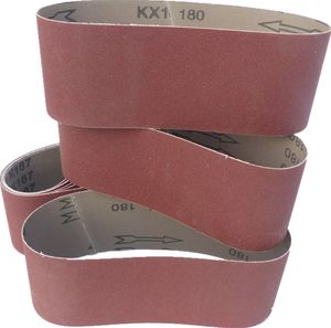 10 x Schleifbänder 75mm x 510mm Körnung P80 Schleifband Gewebebänder Bandschleifer Schleifpapier Gewebeband BOHRFUX