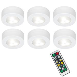 Briloner LED osvetlenie skrine dotykový spínač diaľkové ovládanie stmievateľné biely plast
