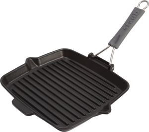 Staub,Grill Pans,Grillpfanne,24cm,0.90l,Schwarz,Gusseisen,quadratisch