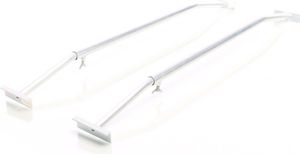 XPOtool 2x Flachplanenbügel für Anhänger 100-145 cm, verstellbare Aluminiumbügel für Anhängerplanen, Planenspanner für Flachplanen
