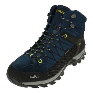 Cmp Rigel Mid Trekking Shoe Wp 08Mf Blue Ink-Yellow Fluo 47
