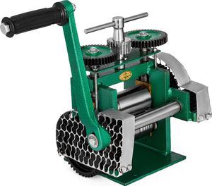 Walcarka ręczna VEVOR Walcarka kombinowana 120 mm Walcarka ręczna 80 mm Biżuteria maszynowa z dobrą odpornością na zużycie Drut kwadratowy do projektowania i naprawy biżuterii