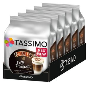 TASSIMO Latte Macchiato Baileys 5er Pack T Discs Kaffee Kapseln 5 x 8 Getränke