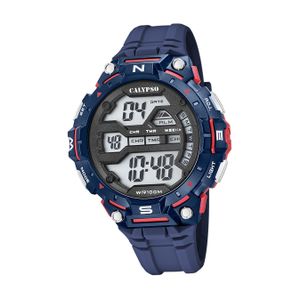 Calypso Herrenuhr Kunststoff blau Calypso Digital Armbanduhr D2UK5815/2