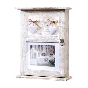 Kobolo Schlüsselkasten Schlüsselbox Schlüsselschrank - HEART - Holz - 22x7x30 cm