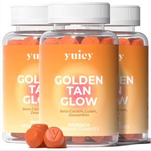 Beta-Carotin Gummies - Hautvitamine für einen tiefen langanhaltenden Teint - yuicy® Golden Tan Glow