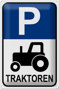 Blechschild Parken 20x30cm Parkplatz Traktor