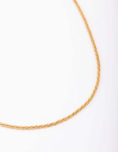 Lovisa - Vergoldete Edelstahl-Halskette mit Diamantschliff, gedreht
