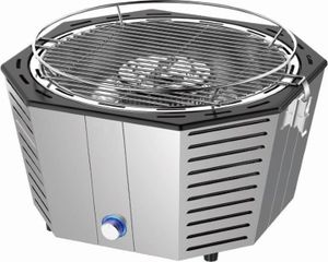 Grill balkonowy niskodymny Molami | Grill stołowy z aktywną wentylacją BBG Grill A-Goods Green
