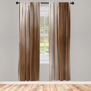 ABAKUHAUS Erdfarben Vorhänge 2 Panel Set für Wohnzimmer Schlafzimmer Dekor, Abstrakt Modernes Design Ombre Inspired Farbübergänge Glätten, 150 cm x 245 cm, Warm Taupe