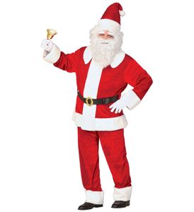 Deluxe Weihnachtsmann Kostüm Größe XL (Hose, Jacke, Mütze & Gürtel)