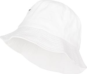styleBREAKER Uni Fischerhut Einfarbig in Vintage Washed Optik, Bucket Hat, Stoff Sonnenhut Unifarben 04025045, Farbe:Weiß