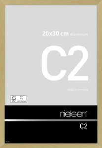 Nielsen Aluminium Bilderrahmen C2, 20x30 cm, Struktur Gold Matt