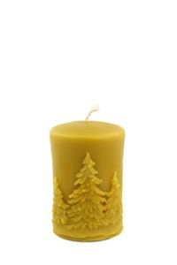 IMKERSHOP Bienenwachskerze Weihnachtsbaum-Zylinder Wachskerze Kerze