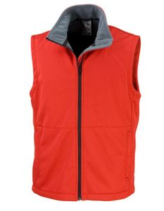 Result Uni Softshell Weste Kragen Bodywarmer Freizeitjacke Jacke, Größe:S, Farbe:Rot