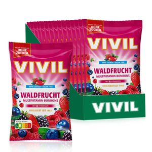 VIVIL Waldfrucht Multivitaminbonbons ohne Zucker | 15 Beutel