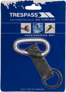 Trespass Navigate 6mm karabina s popruhem a gumovým kroužkem TP2788 (jedna velikost) (stříbrná)