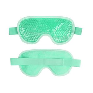 Augenmaske Kühlend Kühlbrille Wiederverwendbare Augen Kühlpads mit Gelperlen für Geschwollene und Müde Augen (Hellgrün)