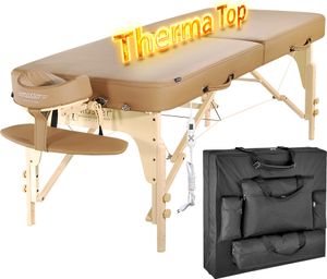 Master Massage 71cm Phoenix™ Mobile Massageliege Paket mit Beheizbares Therma-Top® Verstellbarem Heizsystem & Memory Foam-Hellbraun