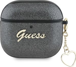 Guess Kovové písmo Apple AirPods 4 schwarz