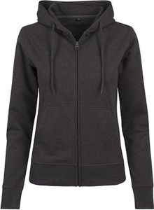 Build Your Brand BY069 | Damen Terry Zip Hoody - Farbe: Charcoal (Heather) - Größe: L Build Your Brand BY069 | Damen Terry Zip Hoody - Farbe: Charcoal (Heather) - Größe: L