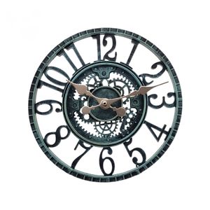 Outdoor Grosse Retro Gartenuhr Wetterfest, Badezimmeruhr Groß Vintage Dekorativ Ornament Wanduhr mit ohne TickgeräUsche Moderne Uhr-12 Zoll