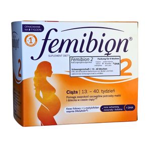 Femibion Natal 2 Schwangerschaft 56 Tabletten + 56 Kapseln Für 8 Wochen Folsäure