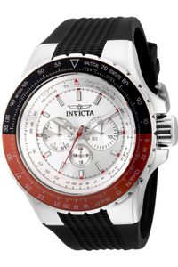 Invicta Aviator 33027 Herren armbanduhr - Quarzuhrwerk - Edelstahl mit silbernen zifferblat - 50mm