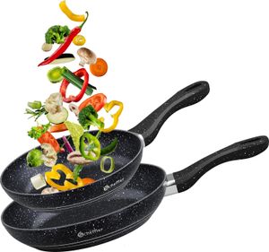 Pfannenset Scheffler Bratpfanne, Pfanne Induktion, Pfanne 28 cm,24cm Beschichtete Pfanne, Pan mit Antihaft-Beschichtung, Pfannenset, Frying Pan