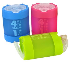 KUM Dosenspitzer 4 in 1 Klick Klack Spitzer Oval aus Kunststoff