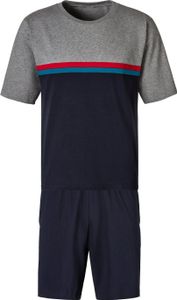 LE JOGGER Pyjama 2 er-Pack grau-meliert-navy Größe 48/50 (M) LE JOGGER Pyjama 2 er-Pack grau-meliert-navy Größe 48/50 (M)